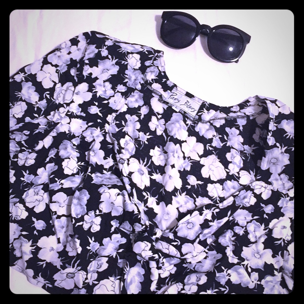 White and Gray Flower print 2 piece.